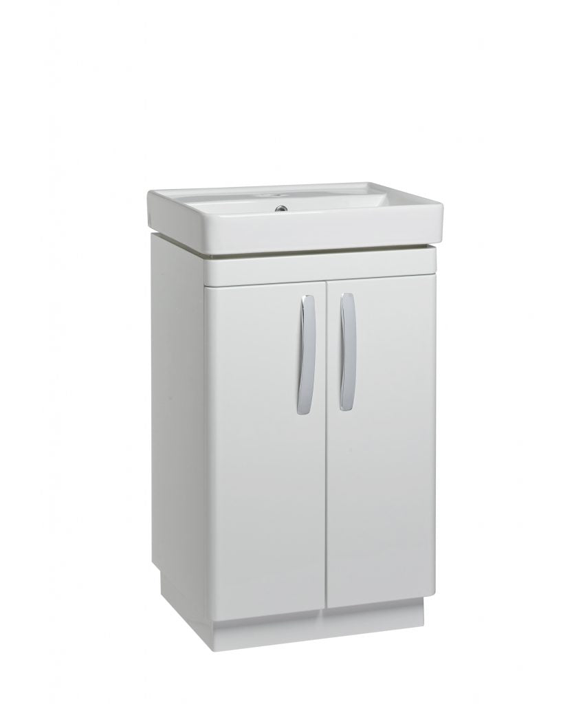 Compass Floor Standing Unit White 500mm / 600mm / 800 mm