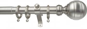 Skyline Extendable Curtain Pole Brushed Steel 165-300cm